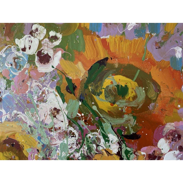Oil Painting Sunny Flowers Oksana Ivanyuk For Sale - Image 6 of 9