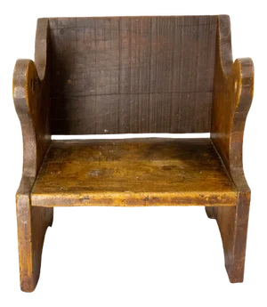 Child's White Wood Chair, France, 19th Century