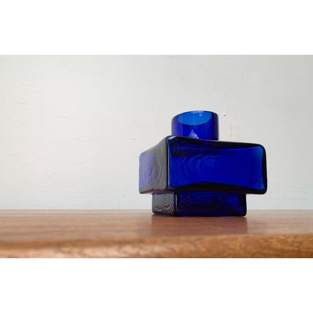 Mid-Century Scandinavian Block Glass Vase, 1960s For Sale - Image 14 of 18