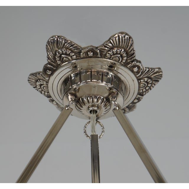 French Art Deco Pendant Light by Petitot 1920s France For Sale - Image 10 of 13