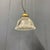 Metal Pressed Glass Pendant Lamp with Brass Fixture from Holophane, 1930s For Sale - Image 7 of 15