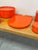 Vintage Max Dinnerware Set in Orange ABS attributed to Massimo and Lella Vignelli for Heller, 1964, Set of 16 For Sale - Image 10 of 10