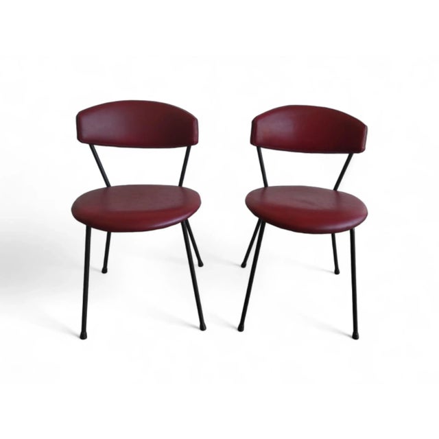 Set of Red Leather Chairs from Arflex, 1960s For Sale - Image 12 of 12