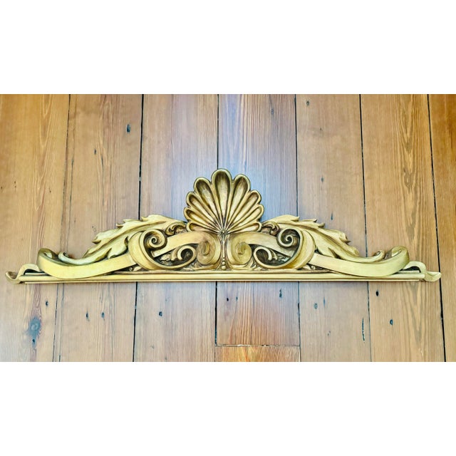 Late 20th Century Shell and Scroll Topper | Chairish