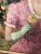 Textile Impasto Impressionist Oil on Canvas of Woman With Rose Attributed to Dietz Edzard For Sale - Image 7 of 12