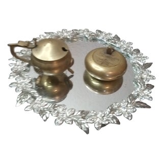 1950s Gorgeous Pair of Art Noveau Brass Snuff Holders For Sale