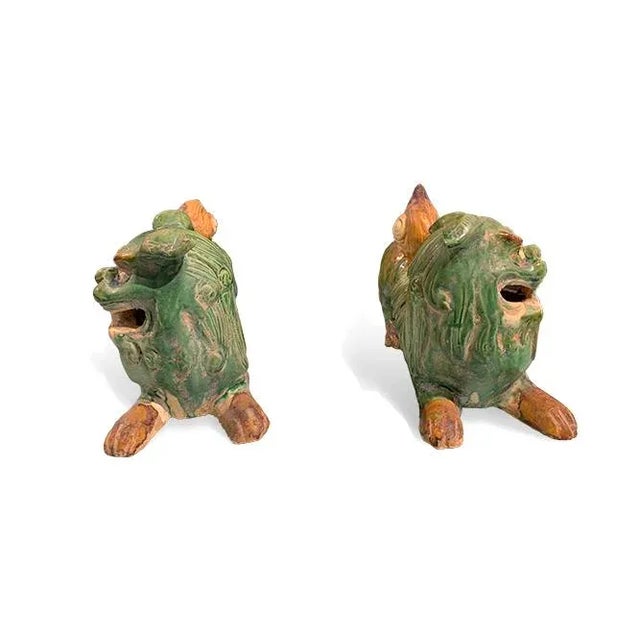 Chinese Tang Dynasty Color Fu Dogs - a Pair For Sale - Image 3 of 6