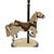 A large hand-carved and hand-painted wooden horse rendered in a timeless Americana folk art style, featuring patriotic...