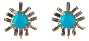 Abigail Studs, Turquoise, Pierced