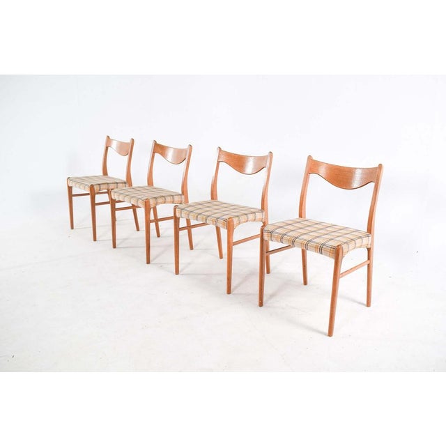Mid-Century Modern Oak S60 Dining Chairs by Wahl Iversen, 1960s, Set of 4 For Sale - Image 3 of 8