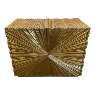 Global Views 2 Drawer Chest in Brass For Sale