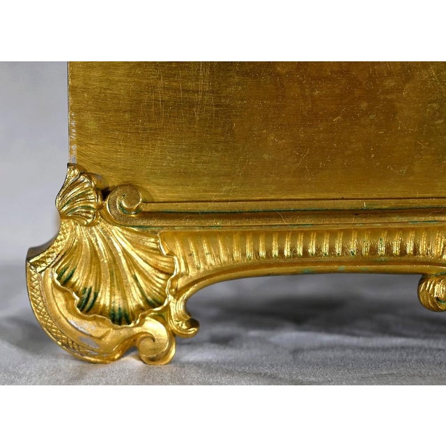 Early 19th Century Golden Bronze Pendulum the Virgin with the Chair For Sale - Image 13 of 18