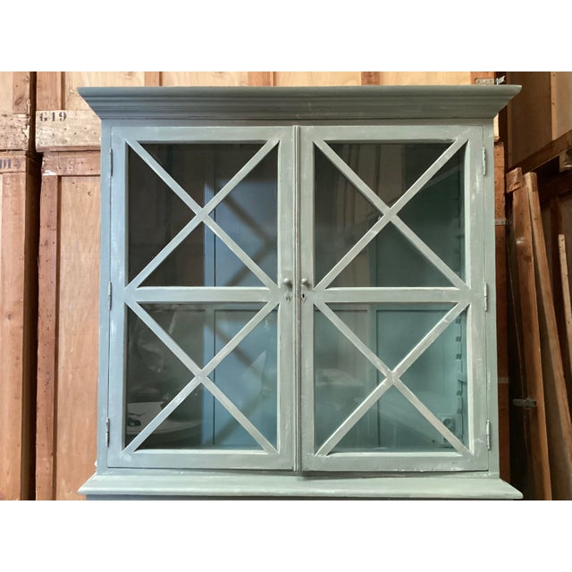 Pair of French Painted Bookcases For Sale - Image 4 of 6