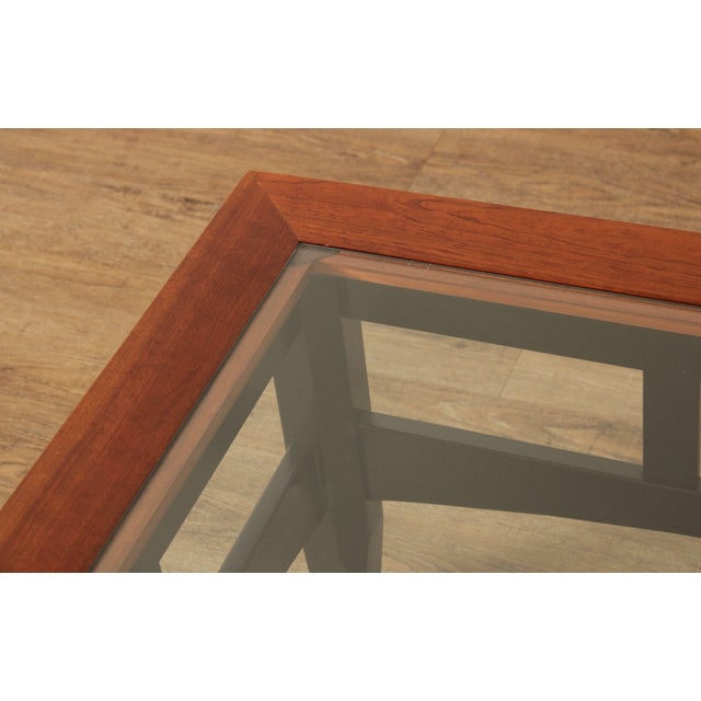 Ethan Allen Mission Style 'American Impressions' Square Glass Top