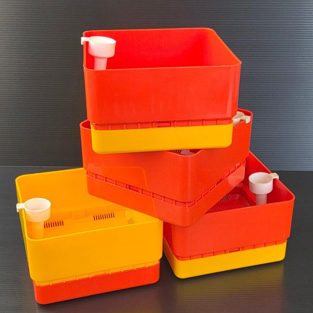 Vintage Square Jardinieres by Nena Balsari Vastill for Reflex, 1970s, Set of 4 For Sale - Image 10 of 10