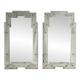 Art Deco Style, Antique and Beveled Glass, Venetian Wall Mirrors, 21st C. For Sale