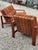Wood Vintage Scandinavian Living Room Set in Teak and Fabric, 1970s, Set of 2 For Sale - Image 7 of 12
