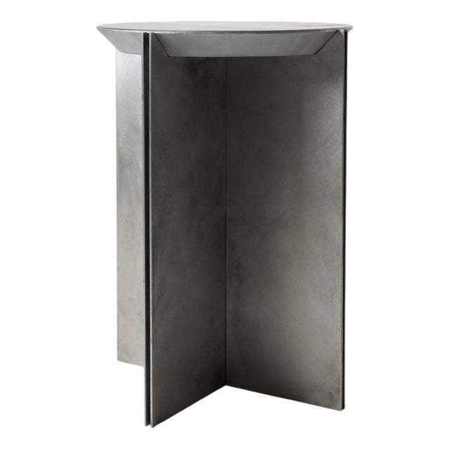 H5 Hand Decorated Metal & Aluminium Side Table by Studio Nyx For Sale