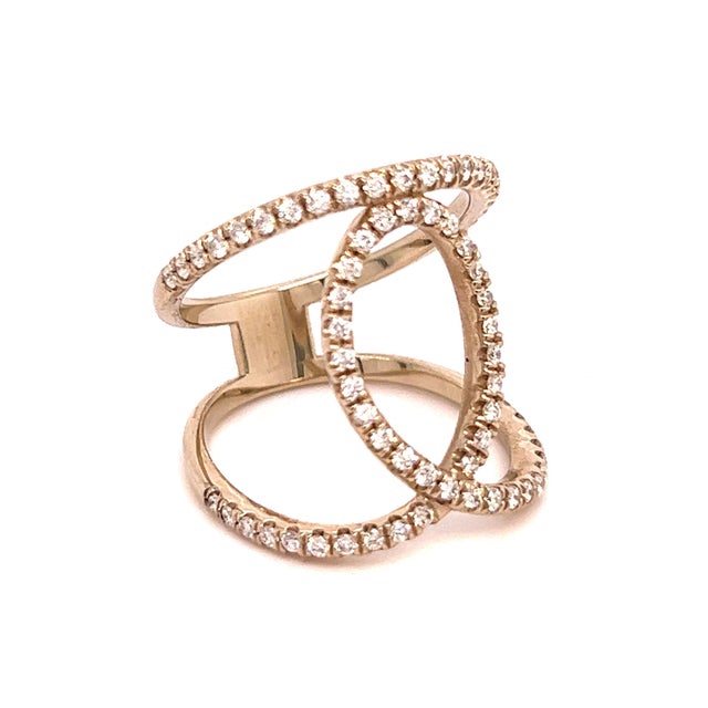 Diamond Ring 14k Gold 0.85 TCW Certified For Sale - Image 12 of 12