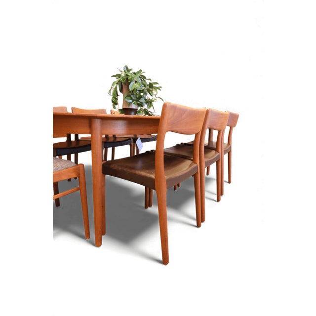 Danish Dining Chairs in Teak and Leather, 1960s, Set of 6 For Sale - Image 9 of 18