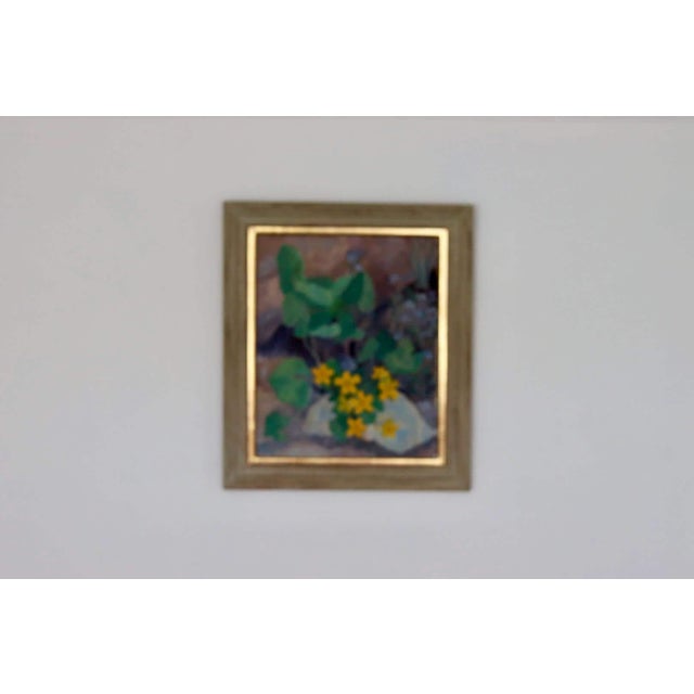 Original Swedish Oil on Panel – “Bloomer” by Gösta Gustavson – Vintage, Signed & Framed 50 × 58 cm (19.7" × 22.8") A...