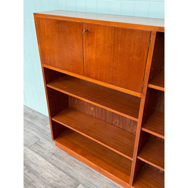 1960s Vintage Italian Teak Bookcase, 1960s For Sale - Image 5 of 16