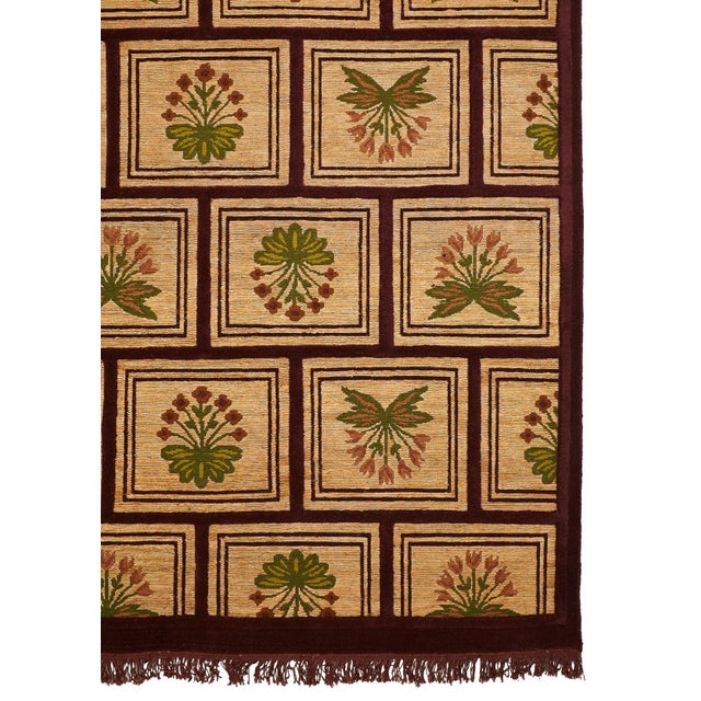 Sumac braided sisal rug with a 100% hand-knotted New Zealand wool overlay. The pattern on this rug was inspired by a...