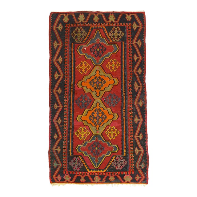 Pasargad DC Rust Russian Antique Kilim For Sale