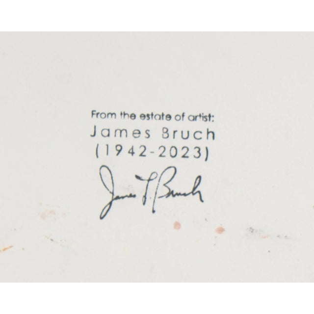 Paper Abstract Acrylic on Paper Painting by James L. Bruch For Sale - Image 7 of 9