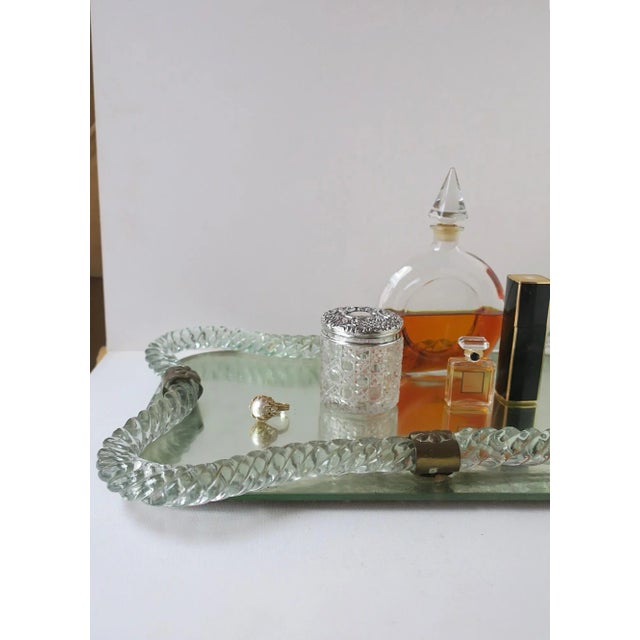 Italian Murano Art Glass Vanity Mirror Tray Venini Attrib. For Sale In New York - Image 6 of 13