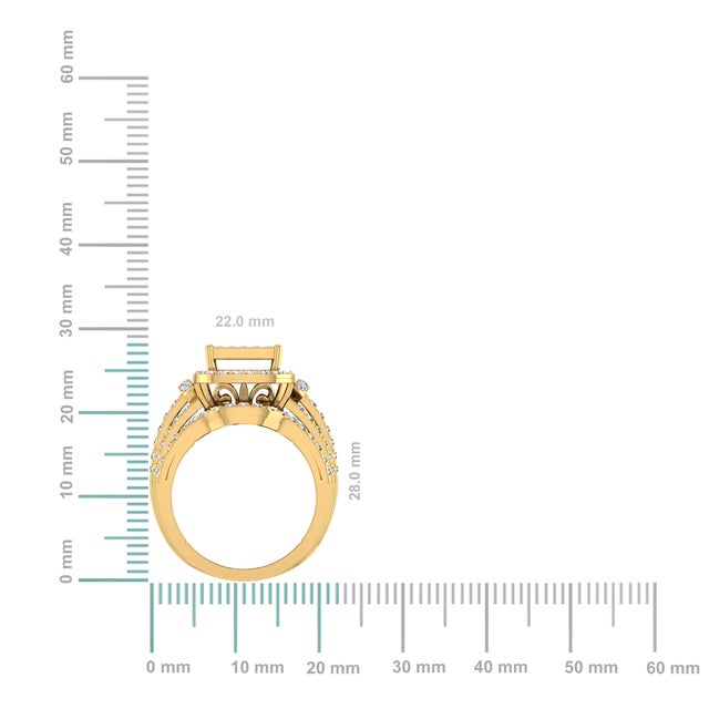 Grand Radiance: 10K Yellow Gold & 2-3/8 Cttw Diamond Bridal RingA Bold Statement of LuxuryExperience unparalleled...