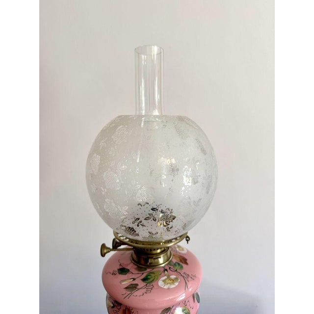 Antique Victorian Brass Oil Lamp, 1890s For Sale - Image 3 of 8