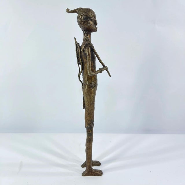 Early 20th Century Mossi Brass Hunter Figure Burkina Faso MATTER COLLECTION For Sale In Denver - Image 6 of 12