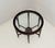 Mid-Century Modern Vintage Glass and Walnut Coffee Table, 1940s For Sale - Image 3 of 6