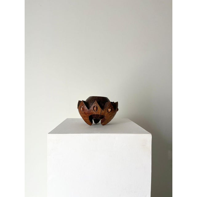 Rustic Sculptural Carved Coconut Bowl, 1890s For Sale - Image 3 of 7