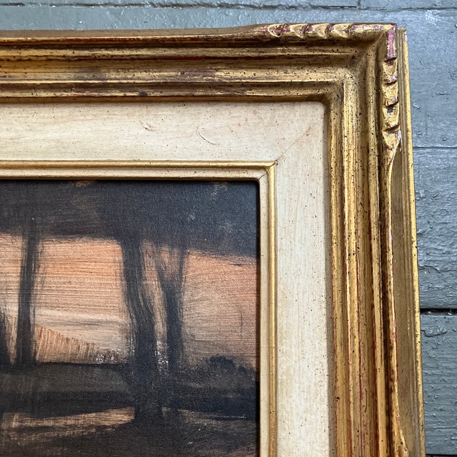 Contemporary Original Stephen Heigh Abstract “Landscape in Motion “Painting Vintage Gilt Wood Frame For Sale - Image 4 of 7