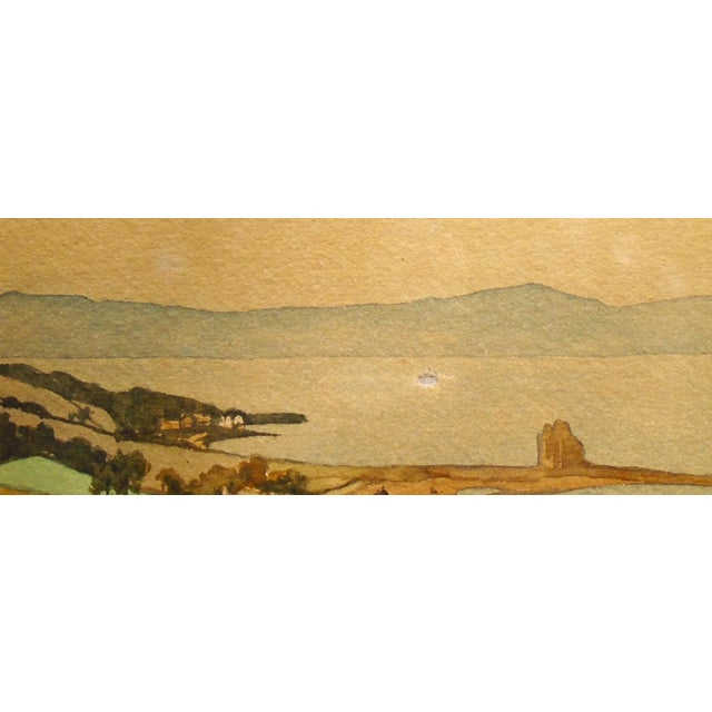 "Loch Ranza Bay, August 1924" Original Watercolor Painting For Sale - Image 4 of 6