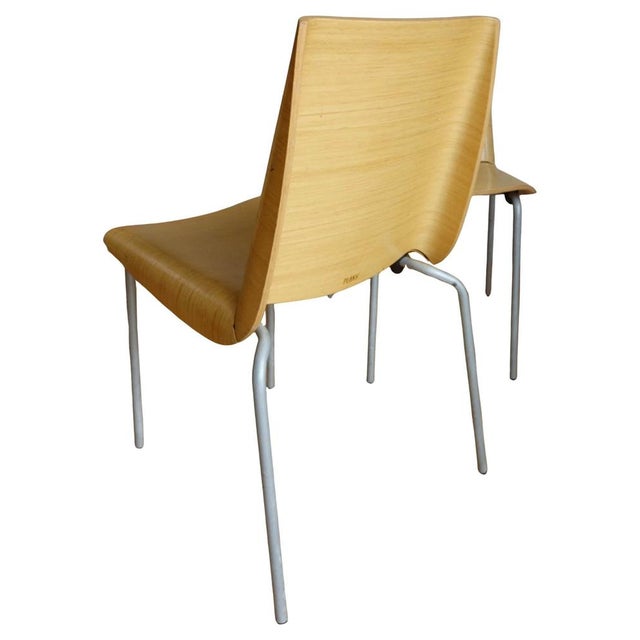 Wood Bent Plywood Millefoglie Stacking Chair by Cisotti & Laube for Plank, Italy, 1990s, Set of 4 For Sale - Image 7 of 9