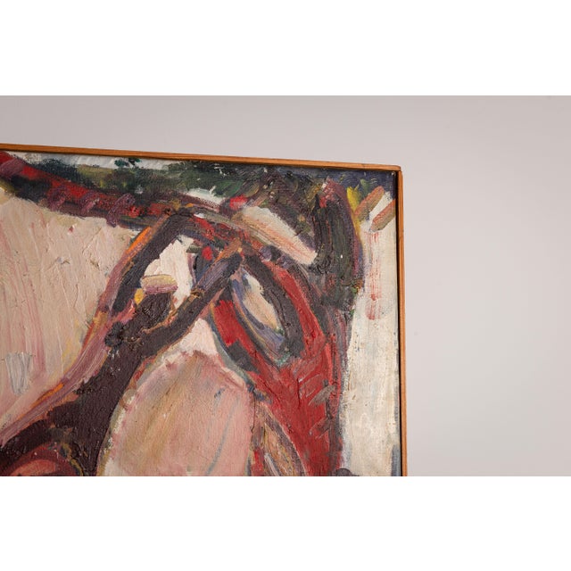 People Resting by a Tree, 1983, Oil on Canvas For Sale - Image 8 of 12