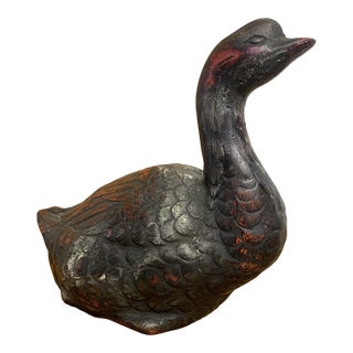 Vintage Mid 20th Century Japanese Metal Goose For Sale