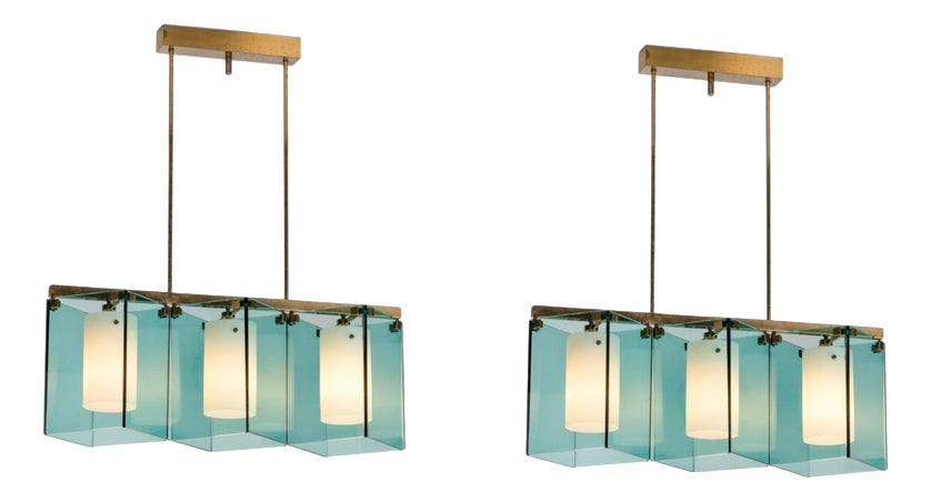 2128 Chandelier by Max Ingrand for Fontana Arte, Italy, 1960
