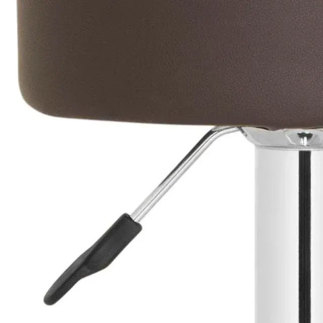 Modern Dainton Swivel Barstool in Brown For Sale - Image 3 of 4