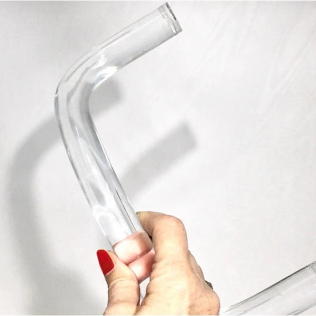 Mid 20th Century Mid-Century Modern Lucite Large-Scale Handles, Clear Acrylic, Usa - Set of 3 For Sale - Image 5 of 5