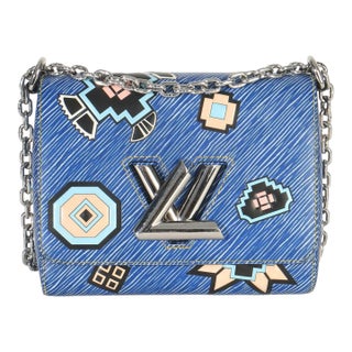 Blue Denim Aztec Epi Twist PM For Sale