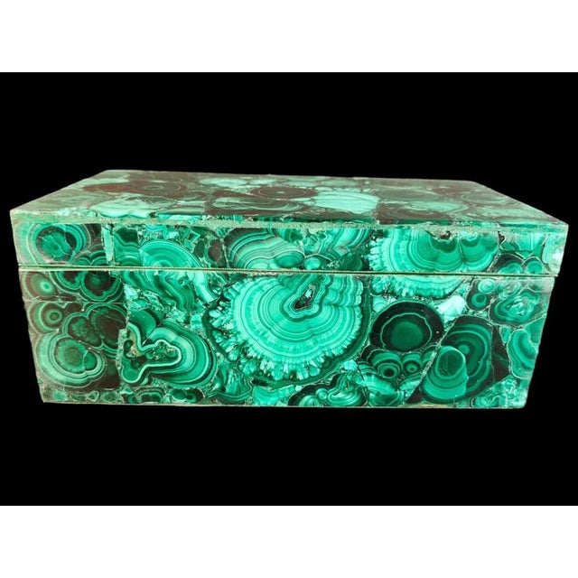 Green Malachite Box, 20th Century For Sale - Image 8 of 12