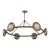 West Elm Bezel Linear Chandelier Champagne Bronze For Sale