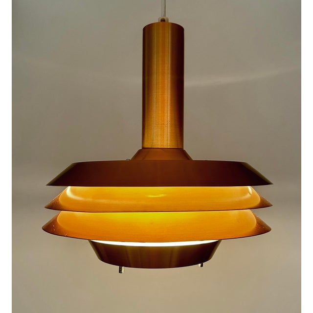 Mid-Century Modern Danish Copper Pendant Light, 1970s For Sale - Image 4 of 18