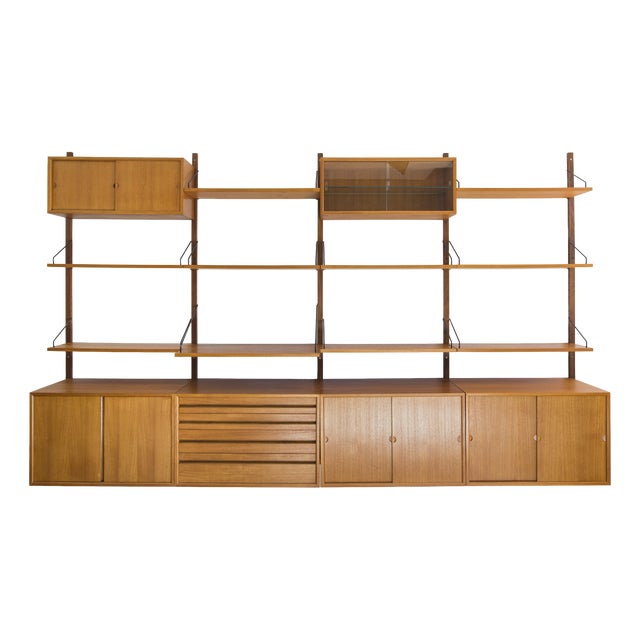 Modular Wall Shelving System by Poul Cadovius for Cado, 1960s For Sale