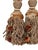 French Pair French Passementerie Key Tassels Light Bronze Beaded For Sale - Image 3 of 4