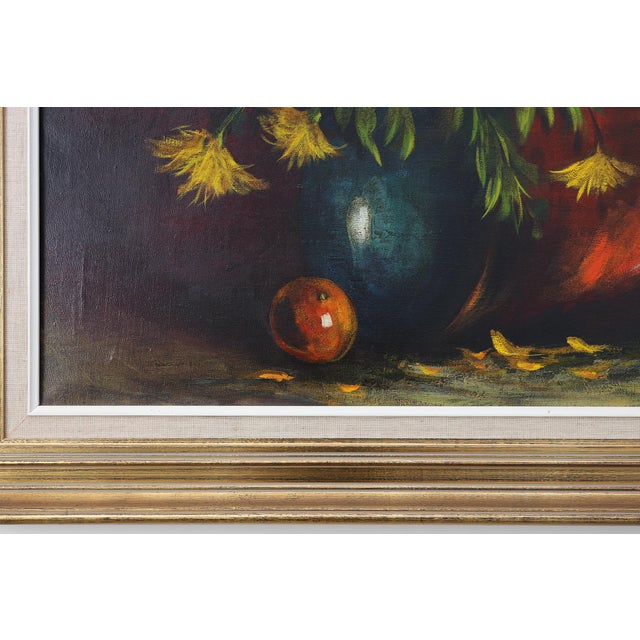 A. De Man, Still Life with Yellow Flowers, 1960, Oil Painting on Canvas, Framed For Sale - Image 6 of 11